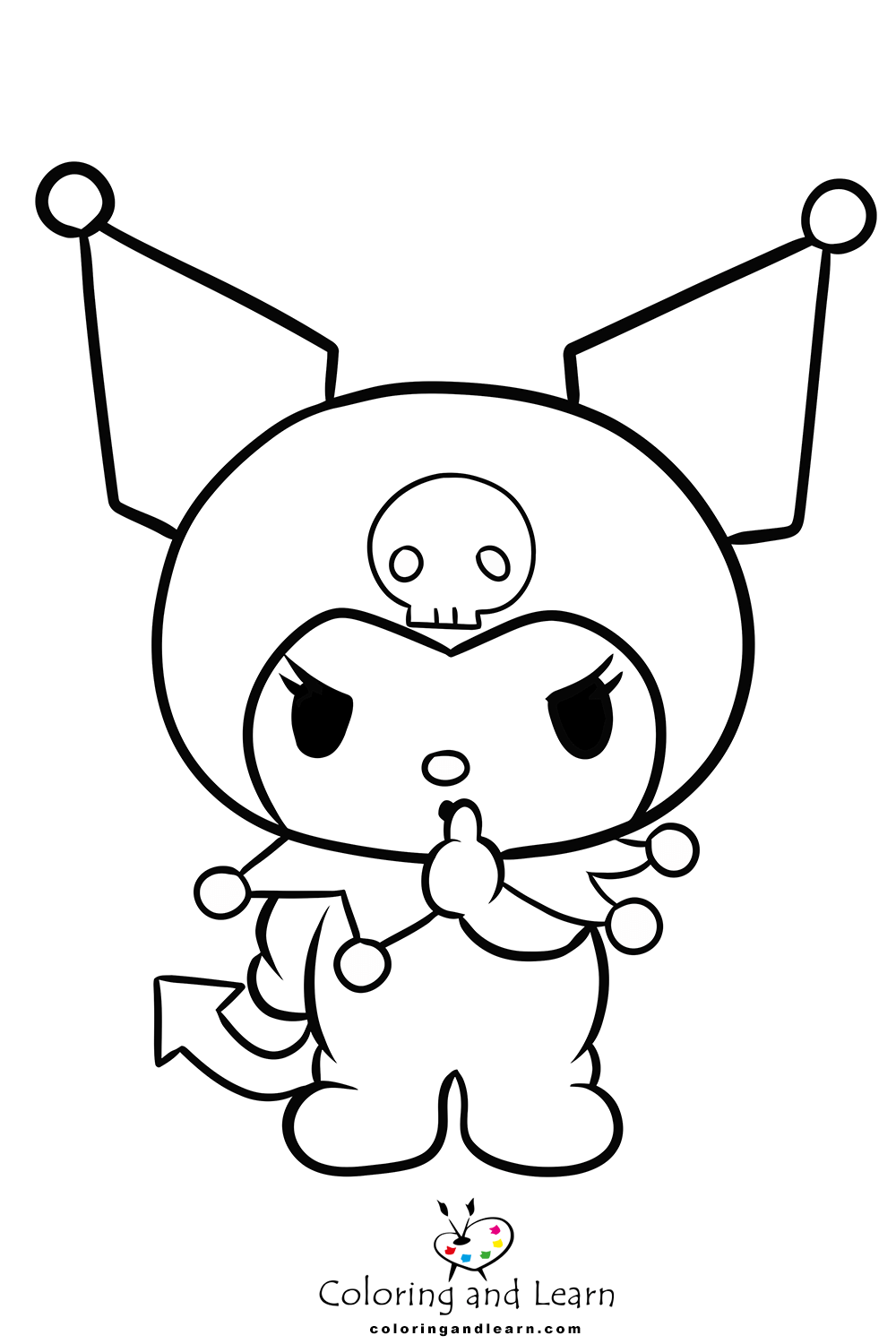 100+ Detailed Kuromi Coloring Pages Printable