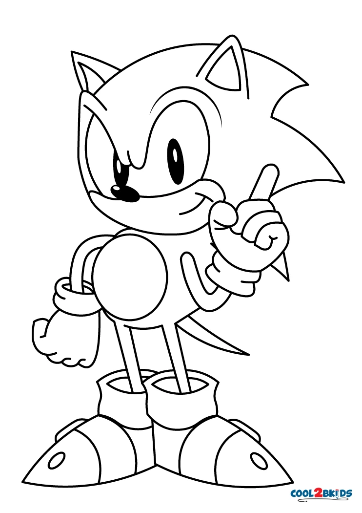 11+ Simple Sonic Coloring Pages Printable