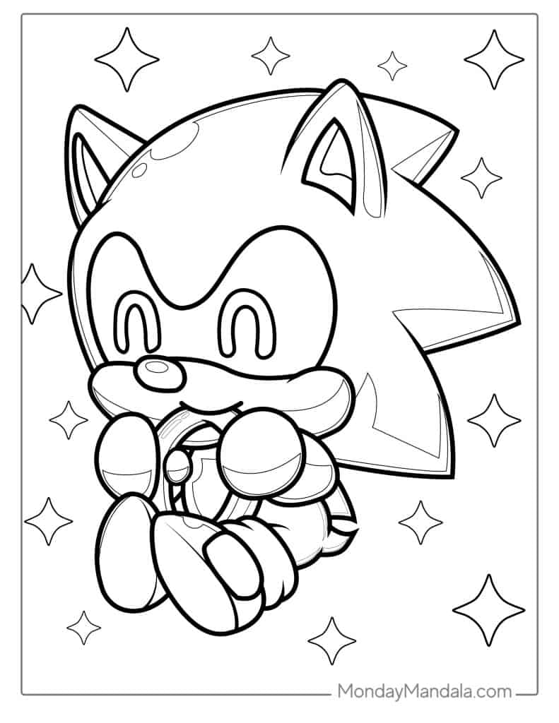 14+ Creative Sonic Coloring Pages Printable