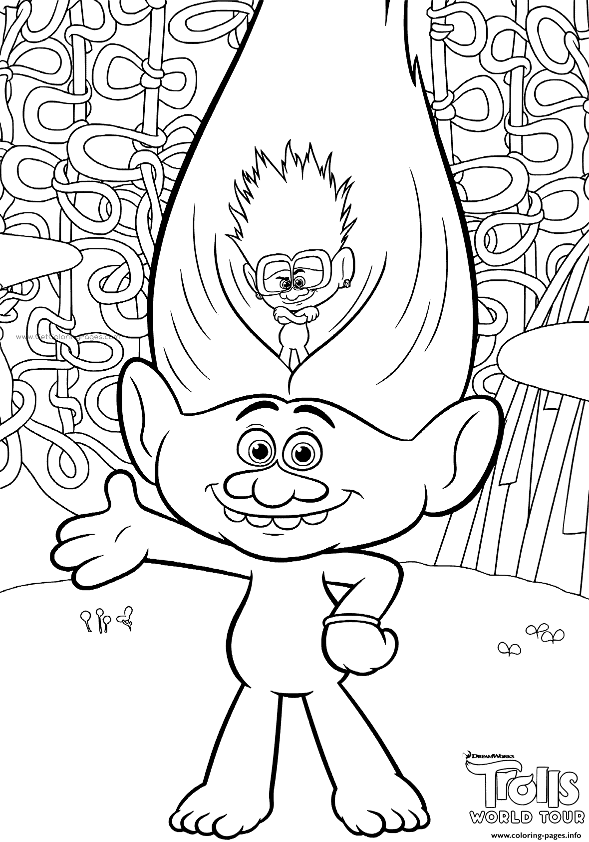 45+ Colorful Trolls Coloring Pages Ideas