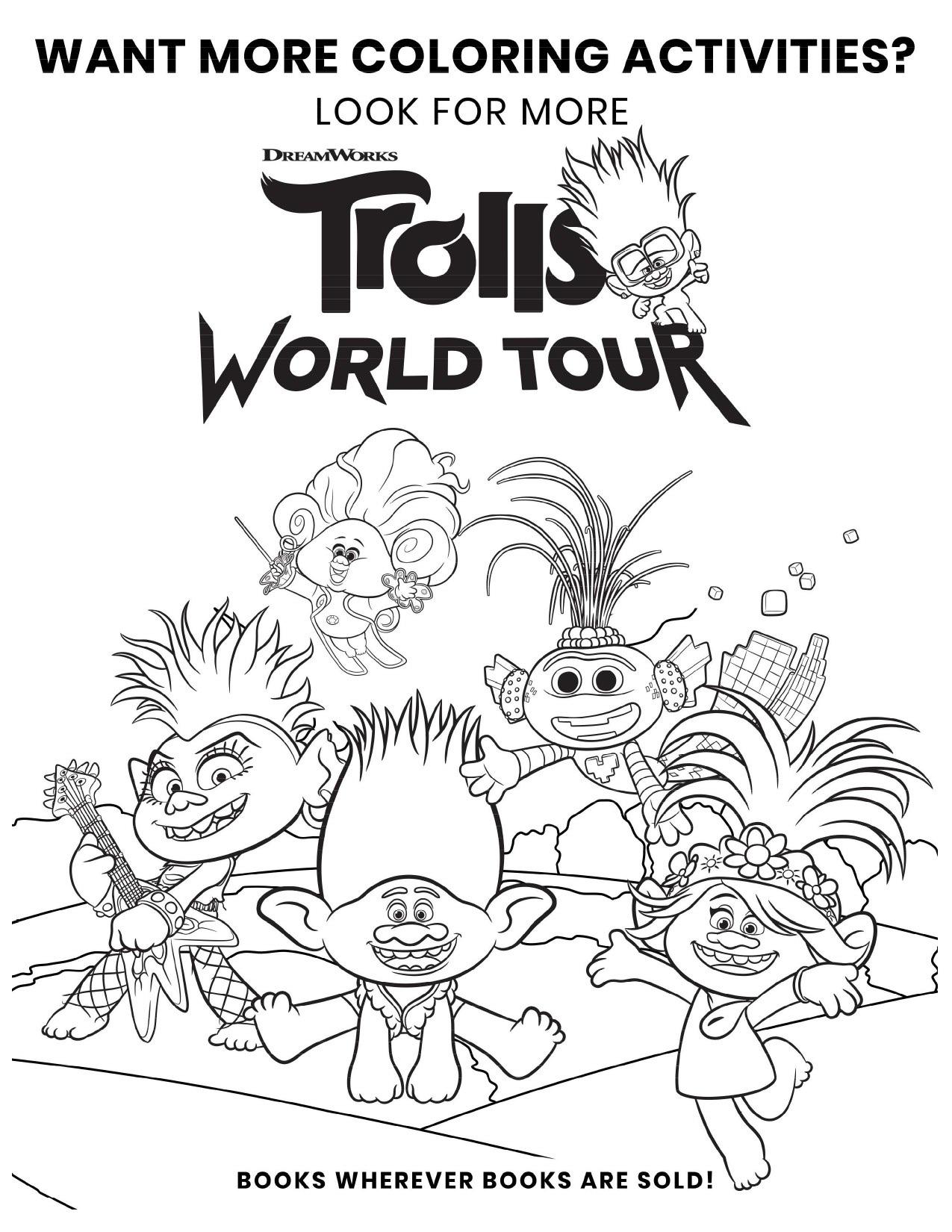 50+ Easy Trolls Coloring Pages Printable Sheets