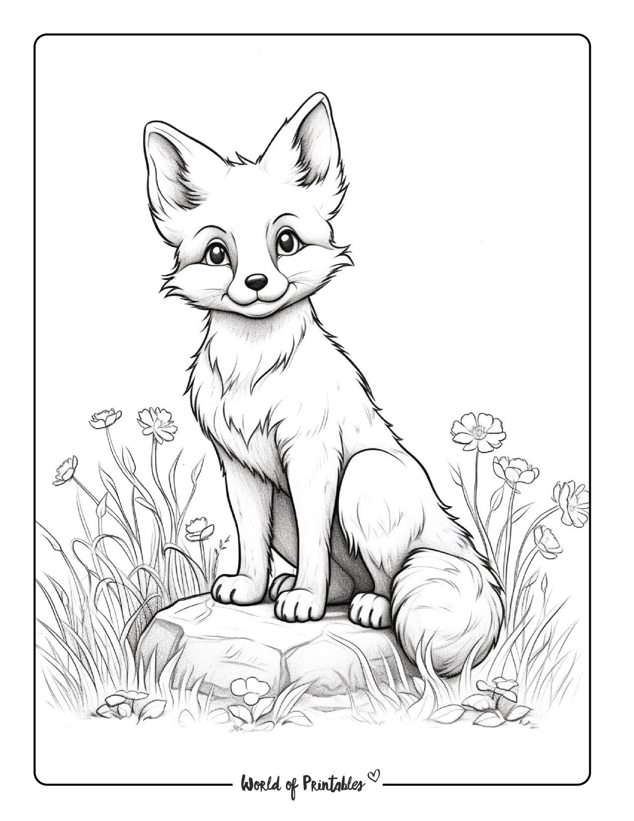 16+ Fun Fox Coloring Pages Printable