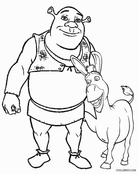 16+ Fun Shrek Coloring Pages Printable