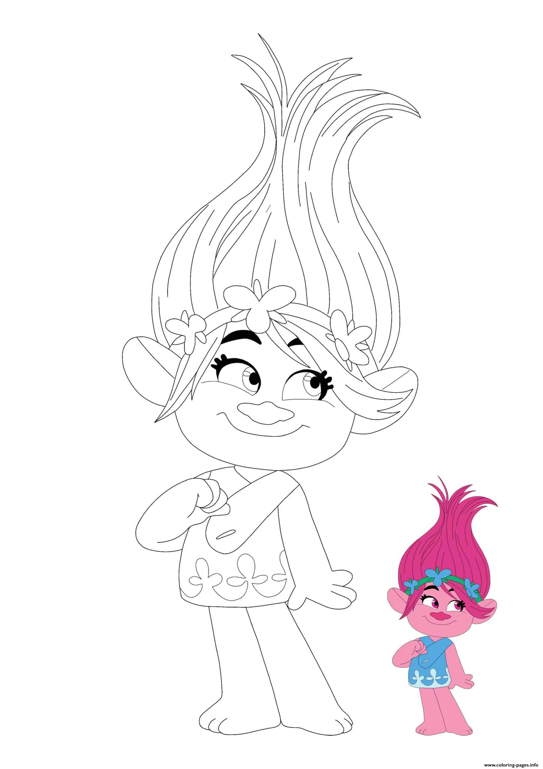 32+ Amazing Trolls Coloring Pages for Educational