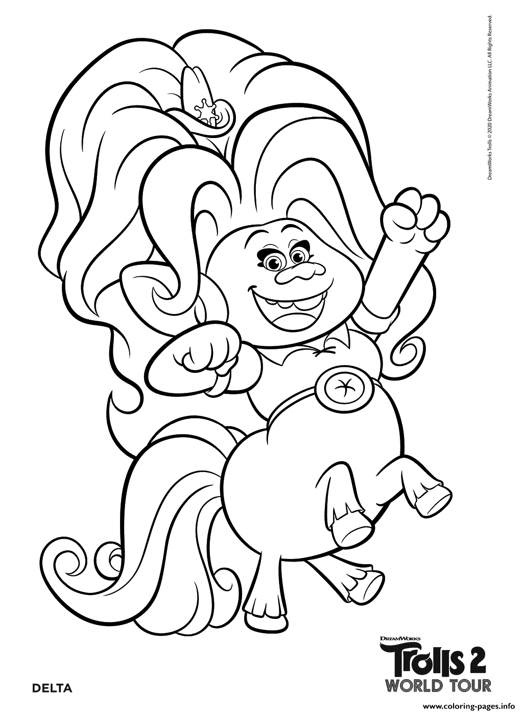 47+ Colorful Trolls Coloring Pages Art