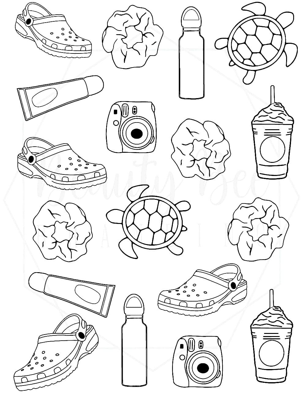 17+ Artistic Preppy Coloring Pages Printable