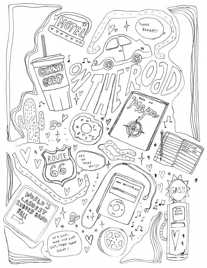 17+ Engaging Preppy Coloring Pages Printable