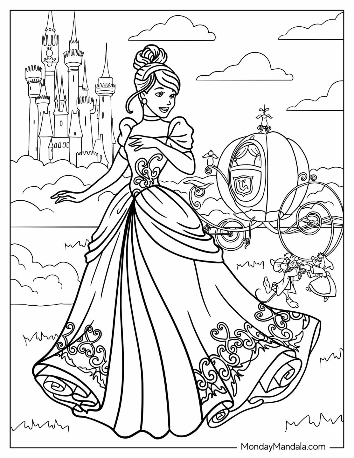 18+ Easy Princess Summer Coloring Pages Printable