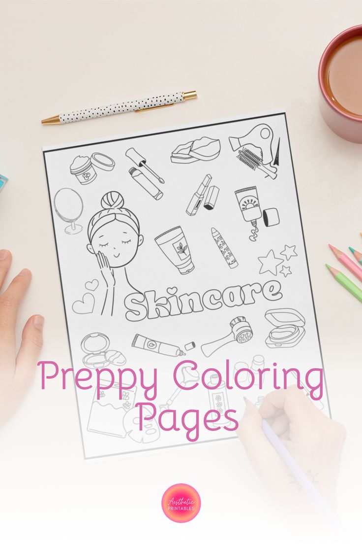 19+ Free Preppy Coloring Pages Printable