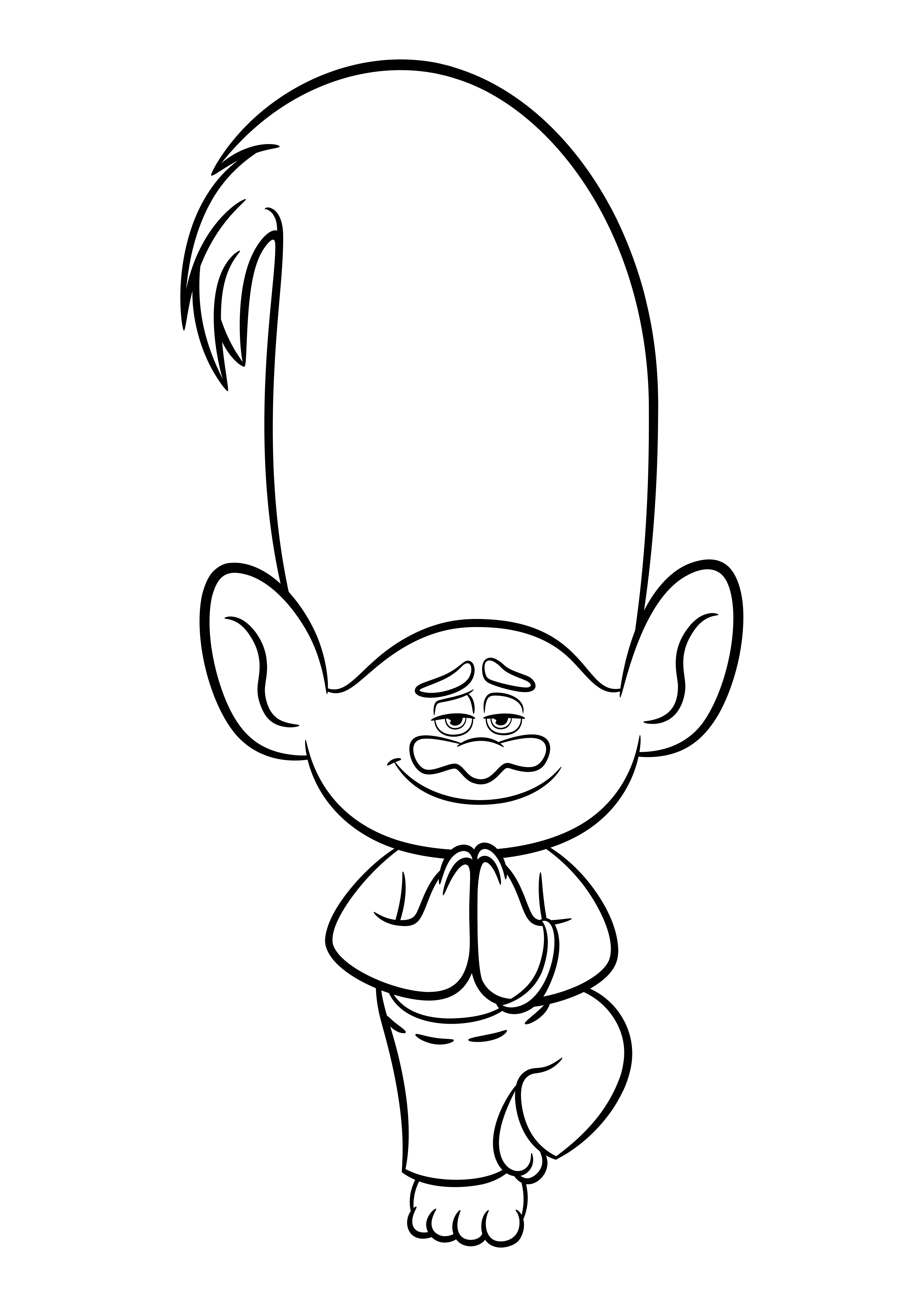 36+ The Best Trolls Coloring Pages with Simple Outline