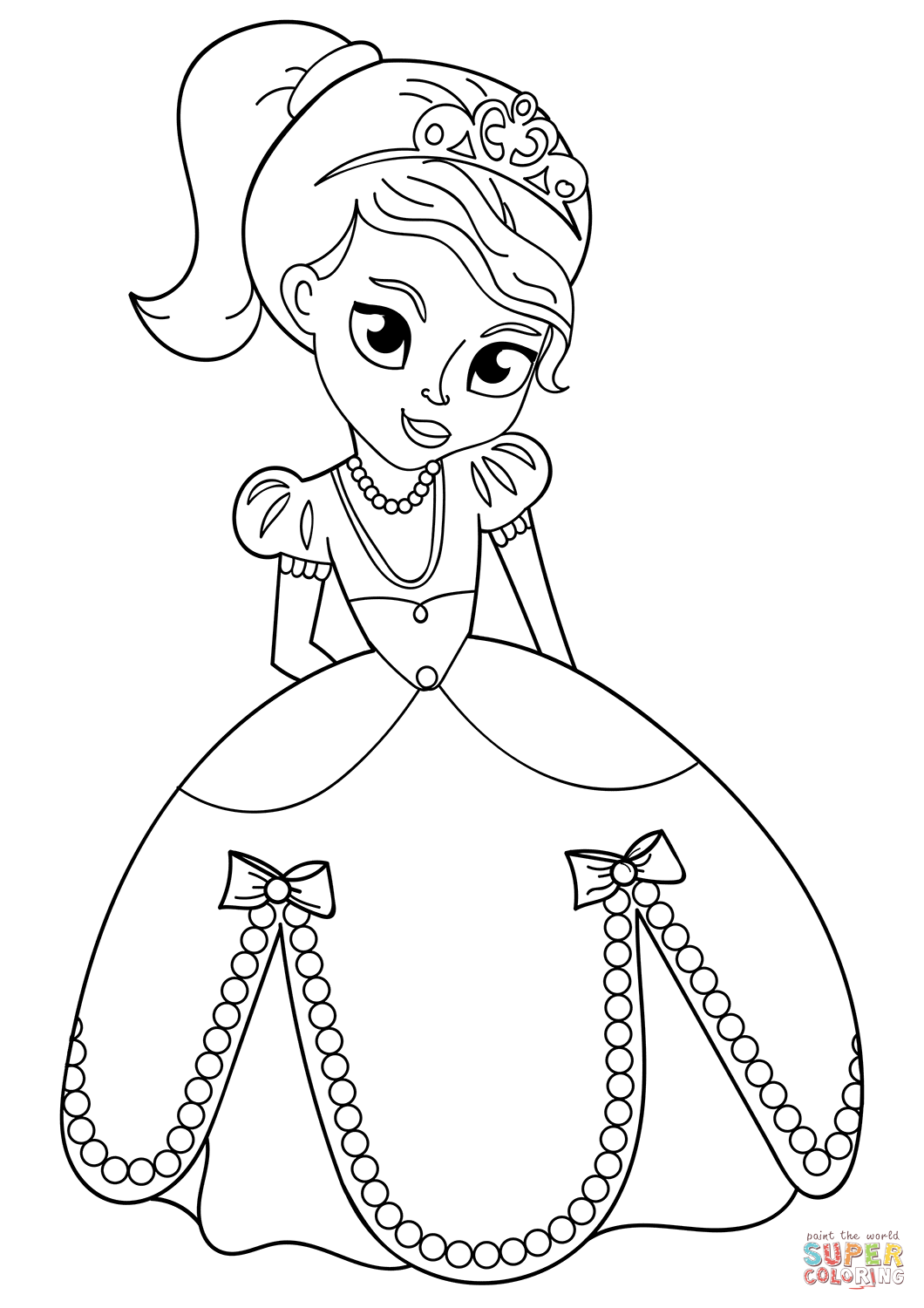 2+ Adorable Princess Summer Coloring Pages Printable