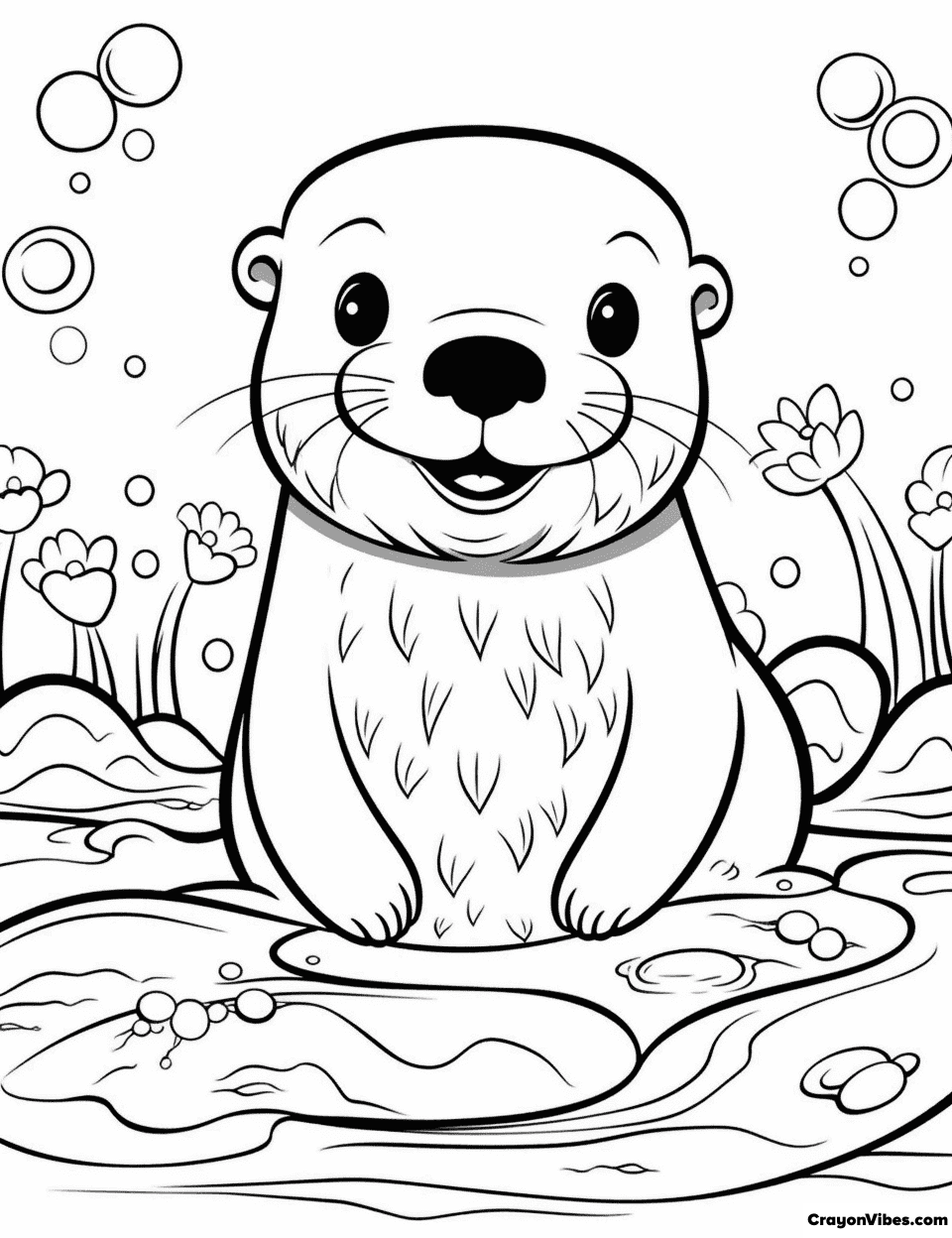 20+ Creative Otter Coloring Pages Printable