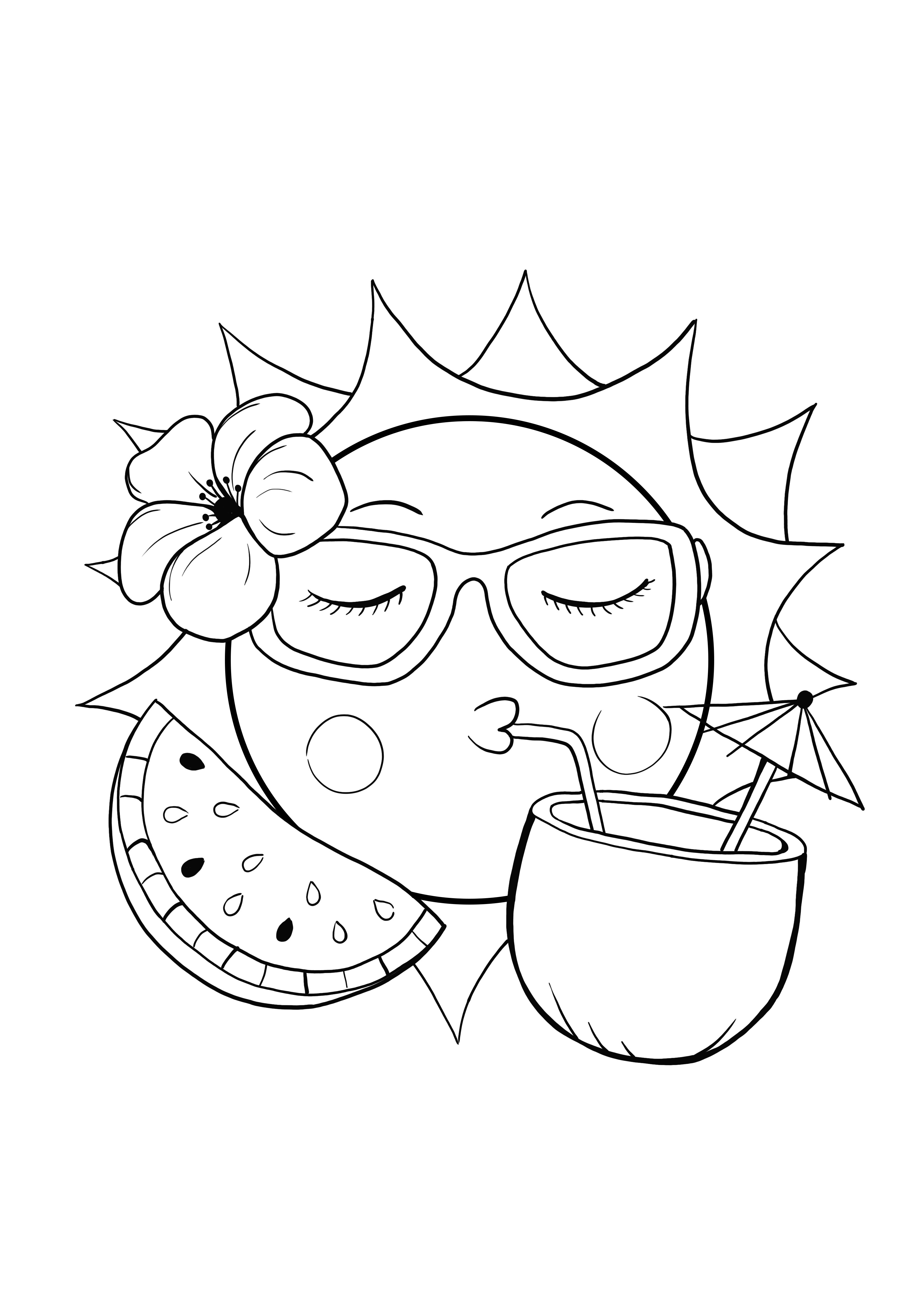 21+ Cheerful Summer Coloring Pages Printable