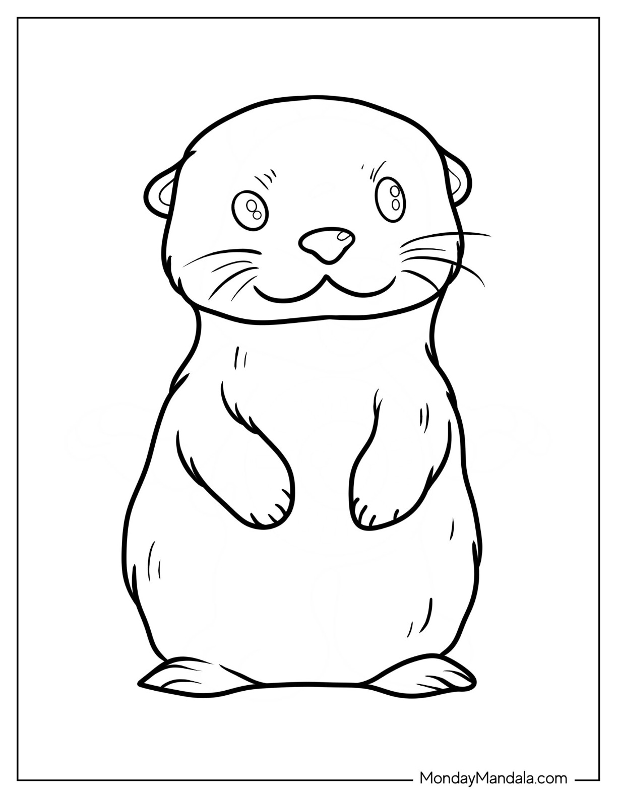 21+ Relaxing Otter Coloring Pages Printable