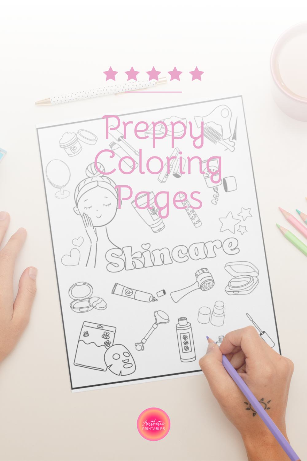 26+ Funtastic Preppy Coloring Pages Printable