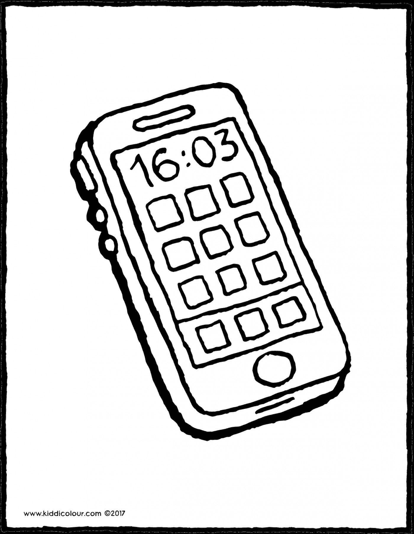 28+ Artistic Cell Phone Coloring Pages for Kids Printable