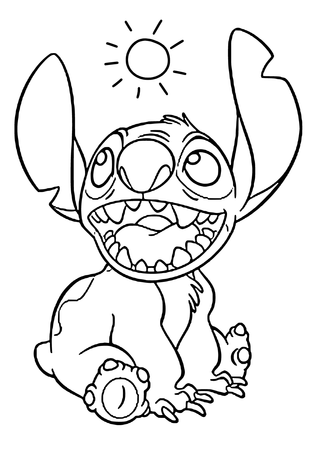 37+ Educational Stitch Sleeping Coloring Pages Easy Kids