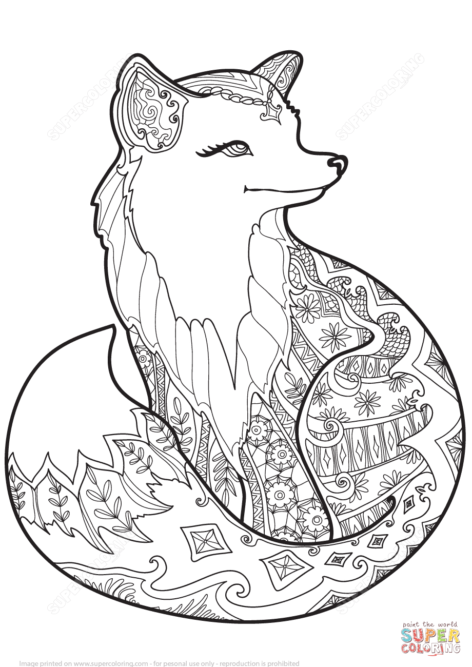 29+ Aesthetic Fox Coloring Pages Printable