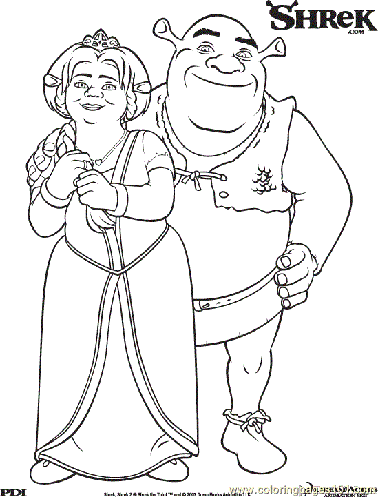 29+ Interactive Shrek Coloring Pages Printable