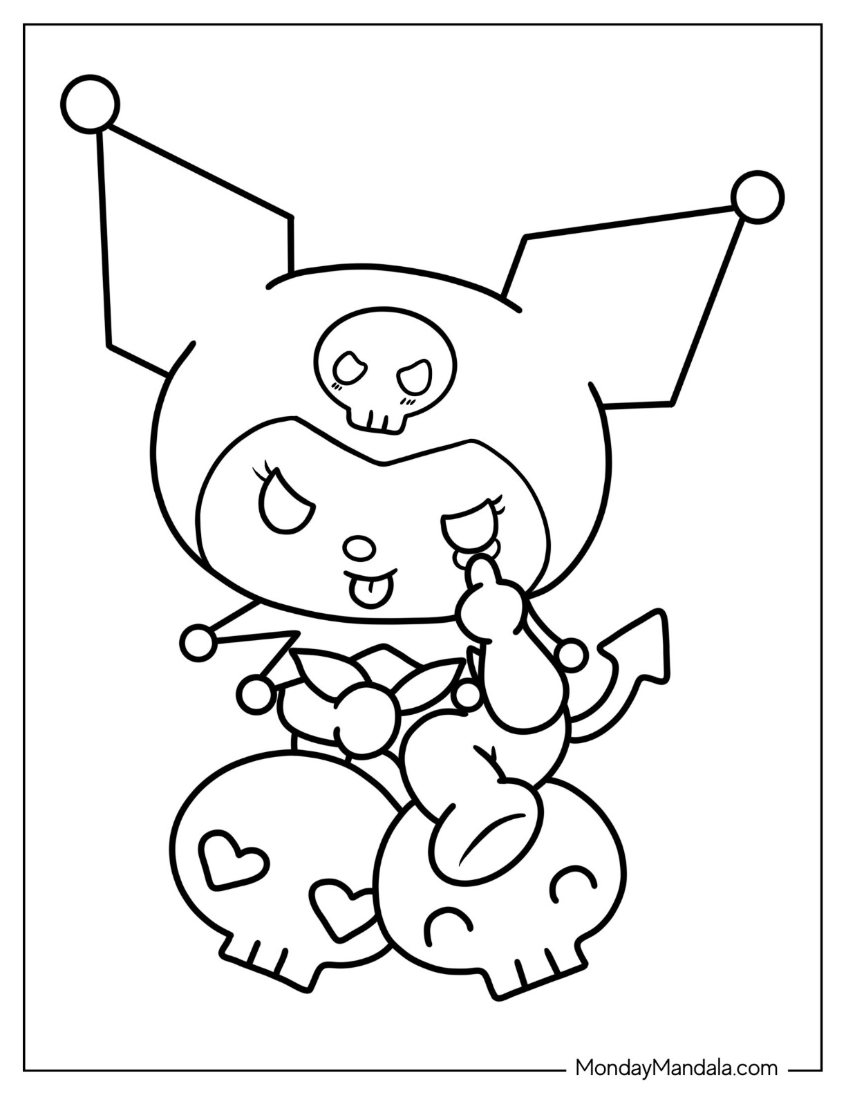 29+ Simple Kuromi Coloring Pages Printable