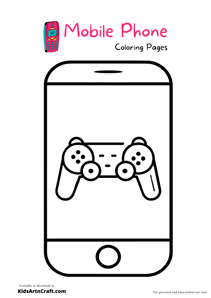 30+ Downloadable Cell Phone Coloring Pages for Kids Printable