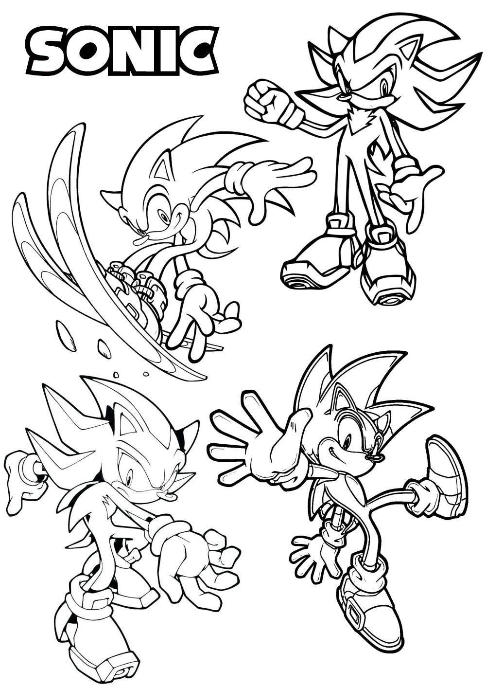 31+ Fun Sonic Coloring Pages Printable