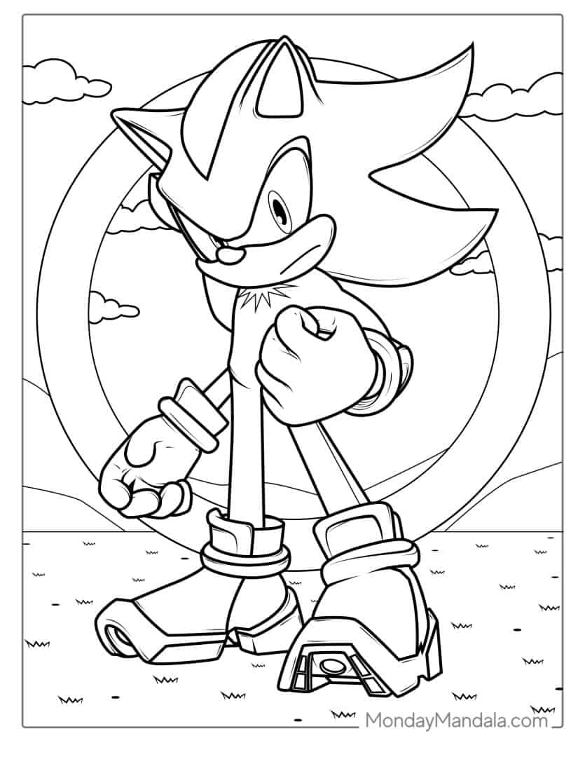 32+ Creative Sonic Coloring Pages Printable