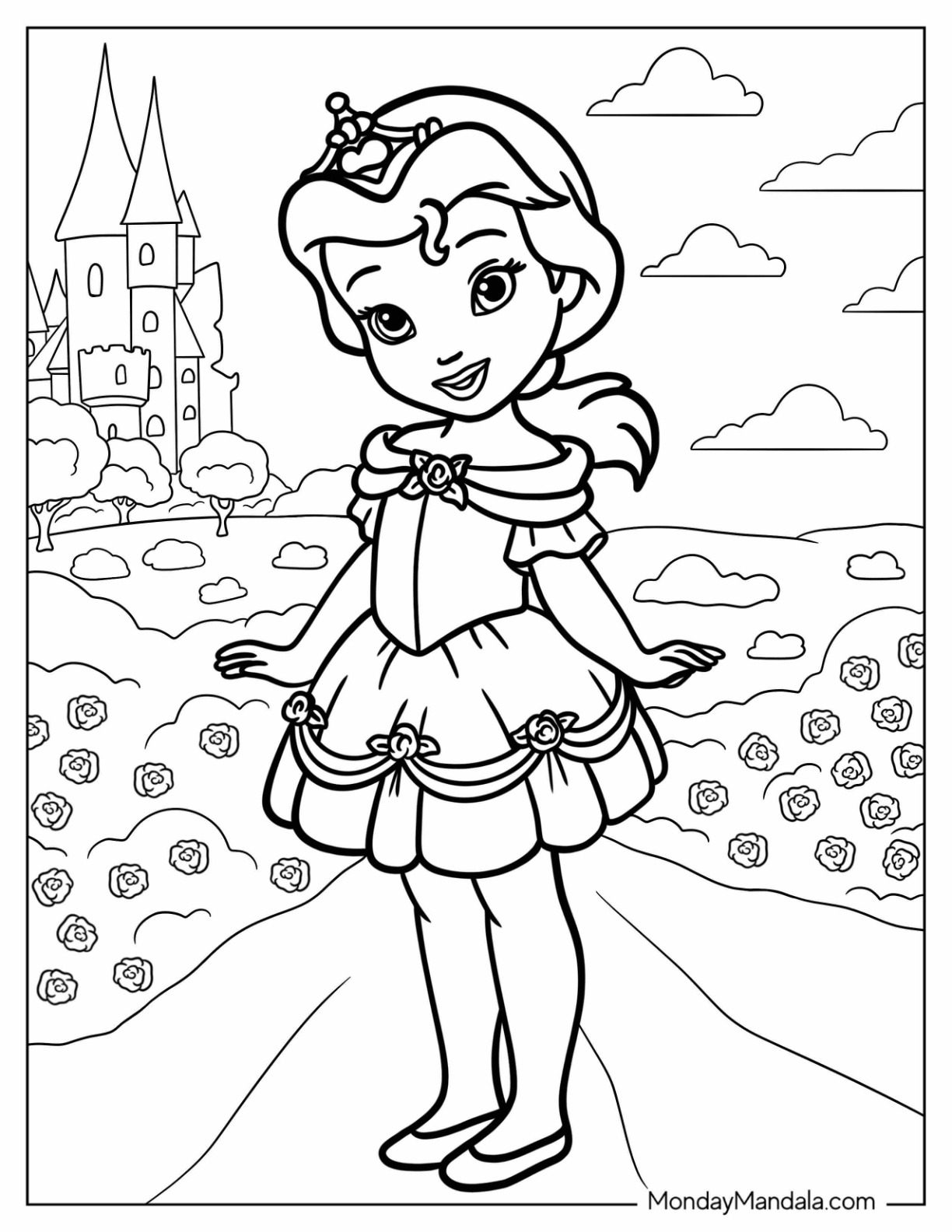 37+ Colorful Princess Summer Coloring Pages Printable