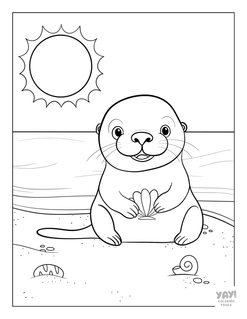 38+ Whimsical Otter Coloring Pages Printable