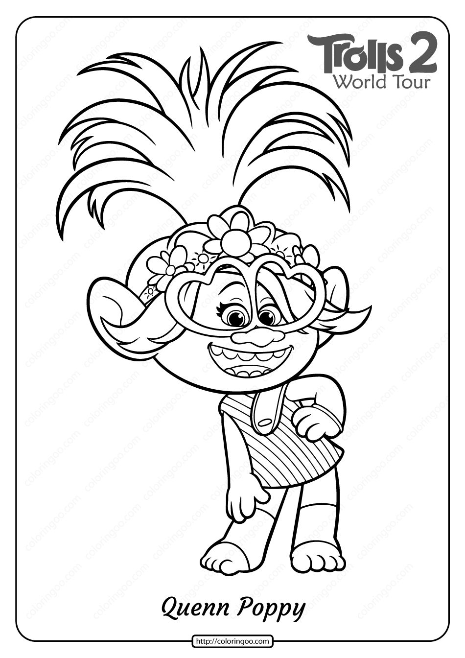 39+ Downloadable Trolls Coloring Pages PDF Printable