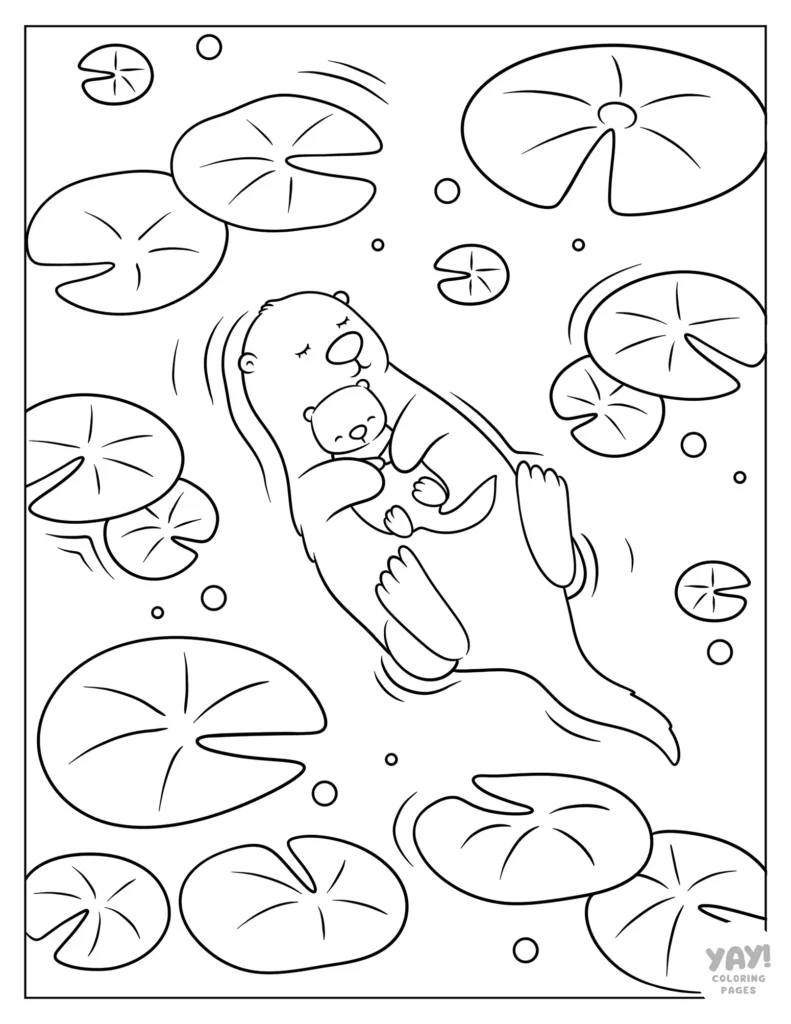 4+ Detailed Otter Coloring Pages Printable