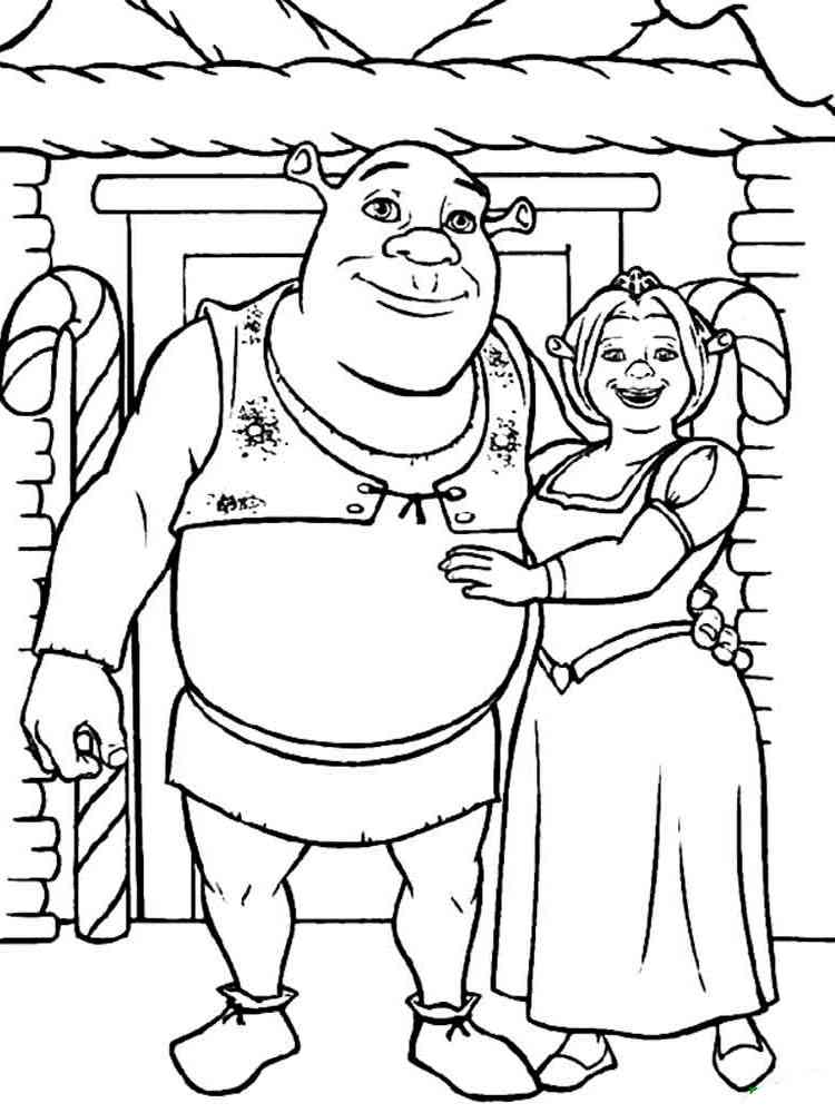 4+ Funtastic Shrek Coloring Pages Printable