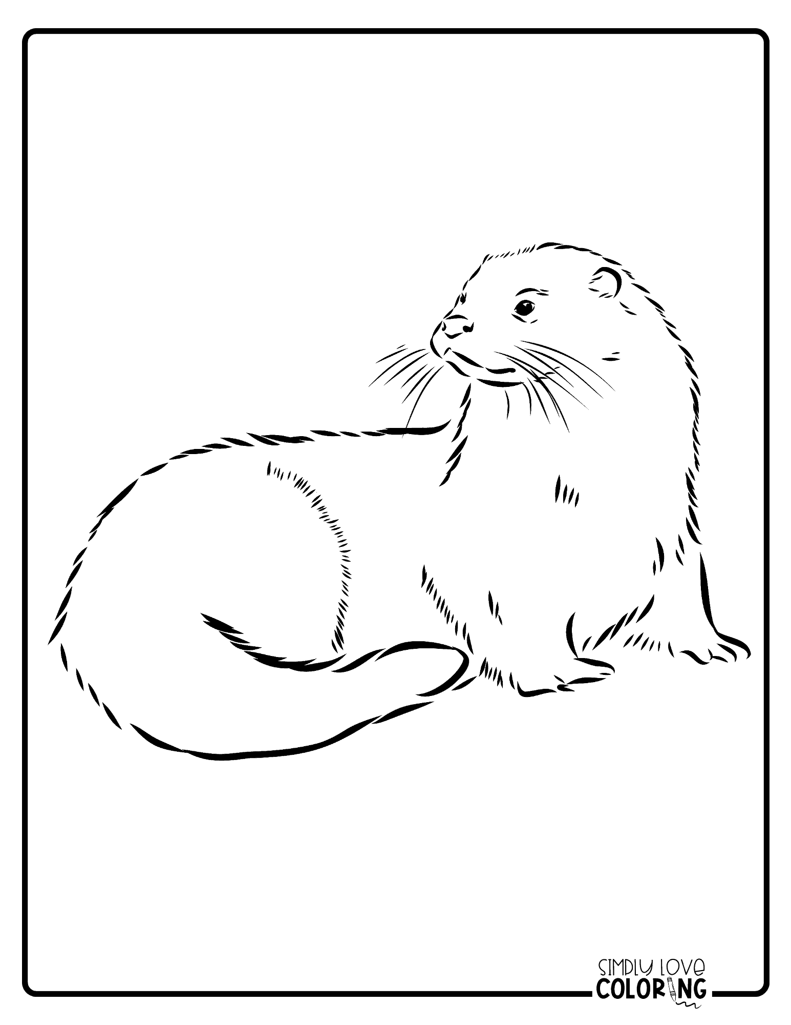 43+ Amazing Otter Coloring Pages Printable