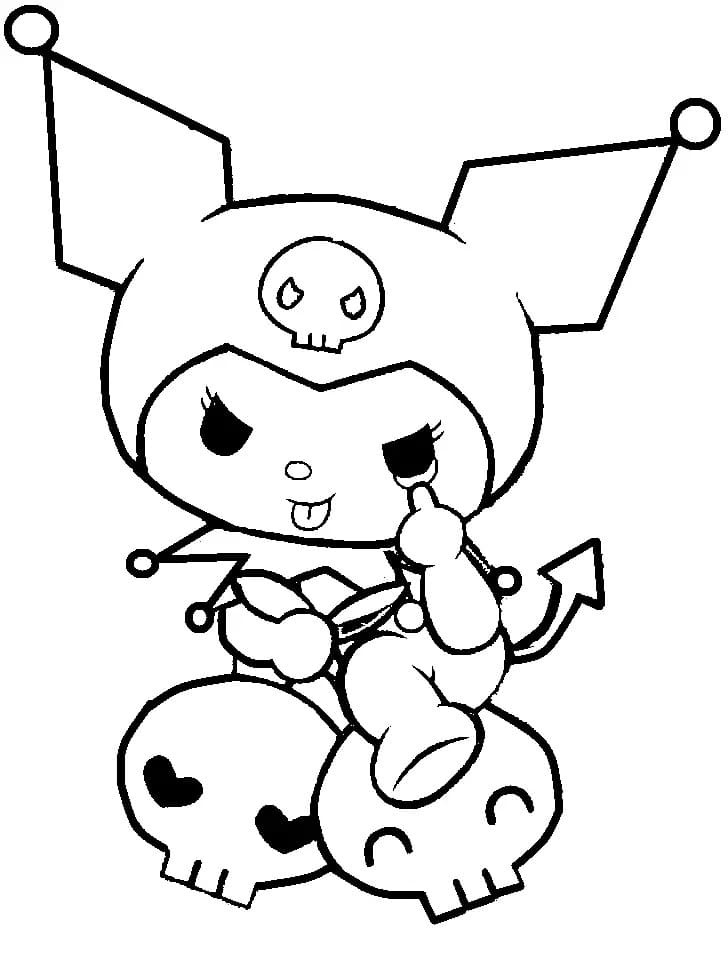 43+ Cute Kuromi Coloring Pages Printable