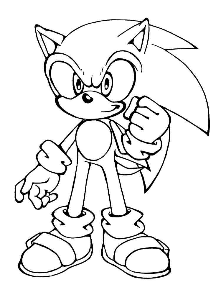 47+ New Sonic Coloring Pages Printable