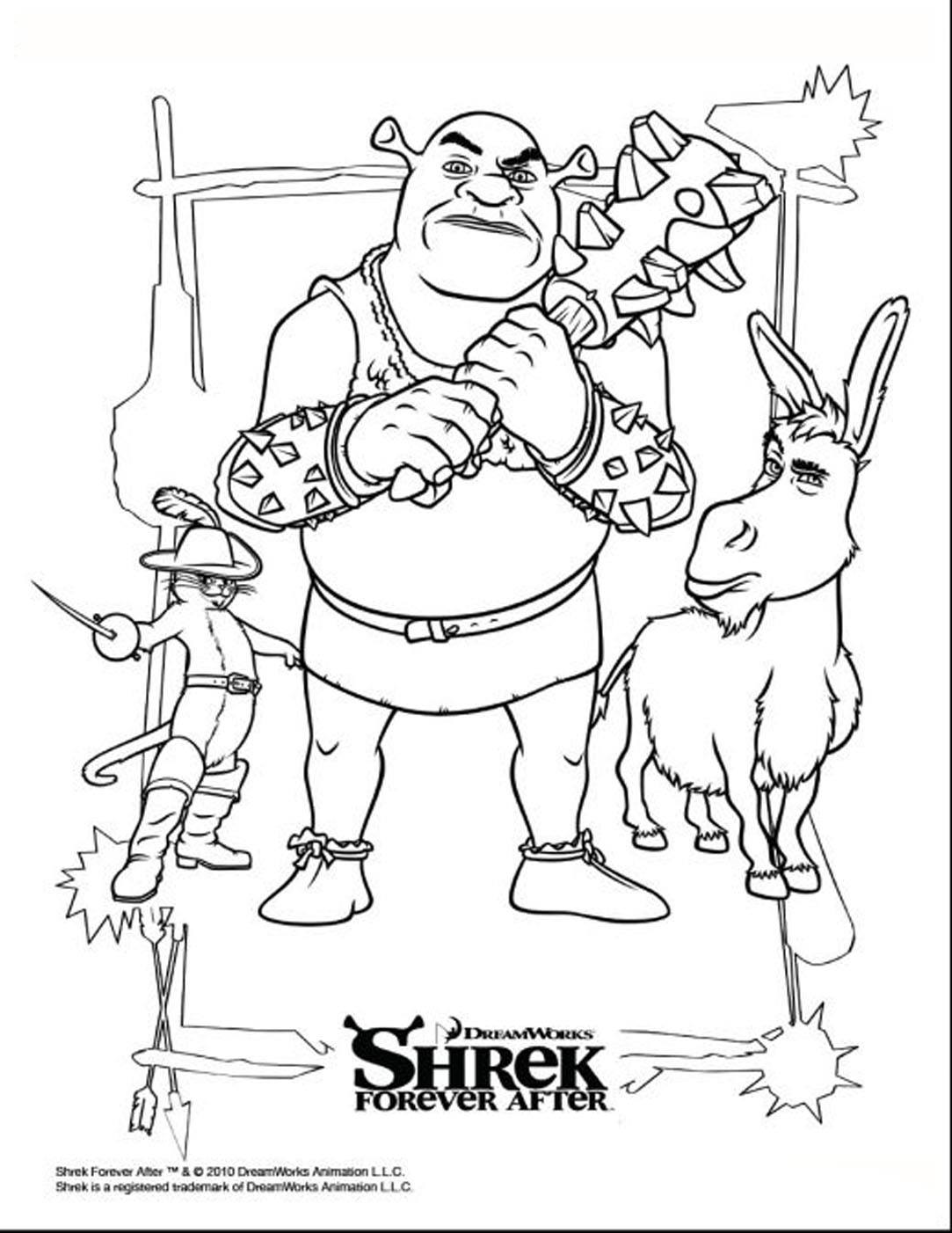 48+ Cheerful Shrek Coloring Pages Printable