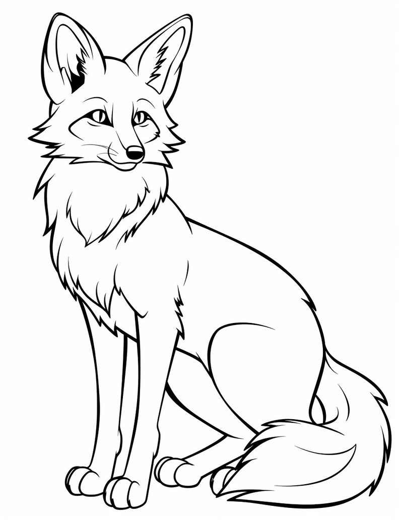 49+ Top Fox Coloring Pages Printable