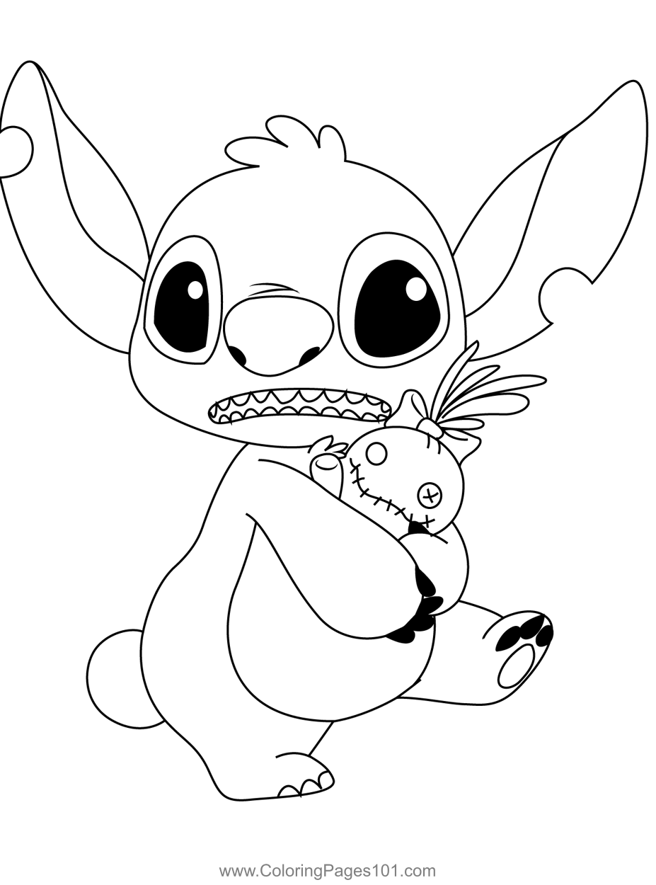 102+ Joyous Cute Stitch Coloring Pages Printable