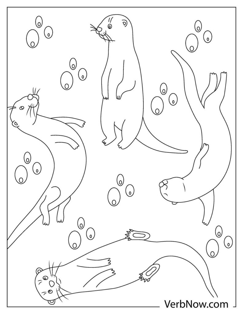 5+ Easy Otter Coloring Pages Printable