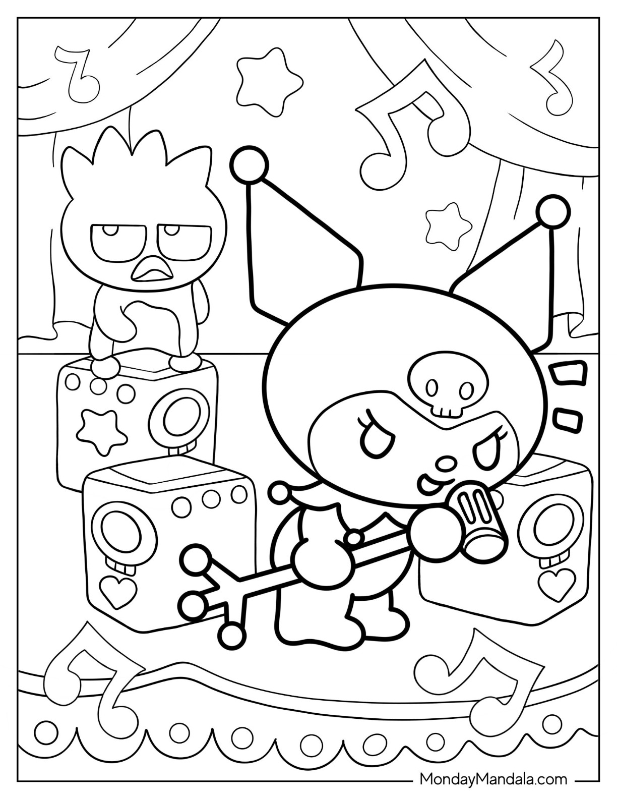 5+ Relaxing Kuromi Coloring Pages Printable