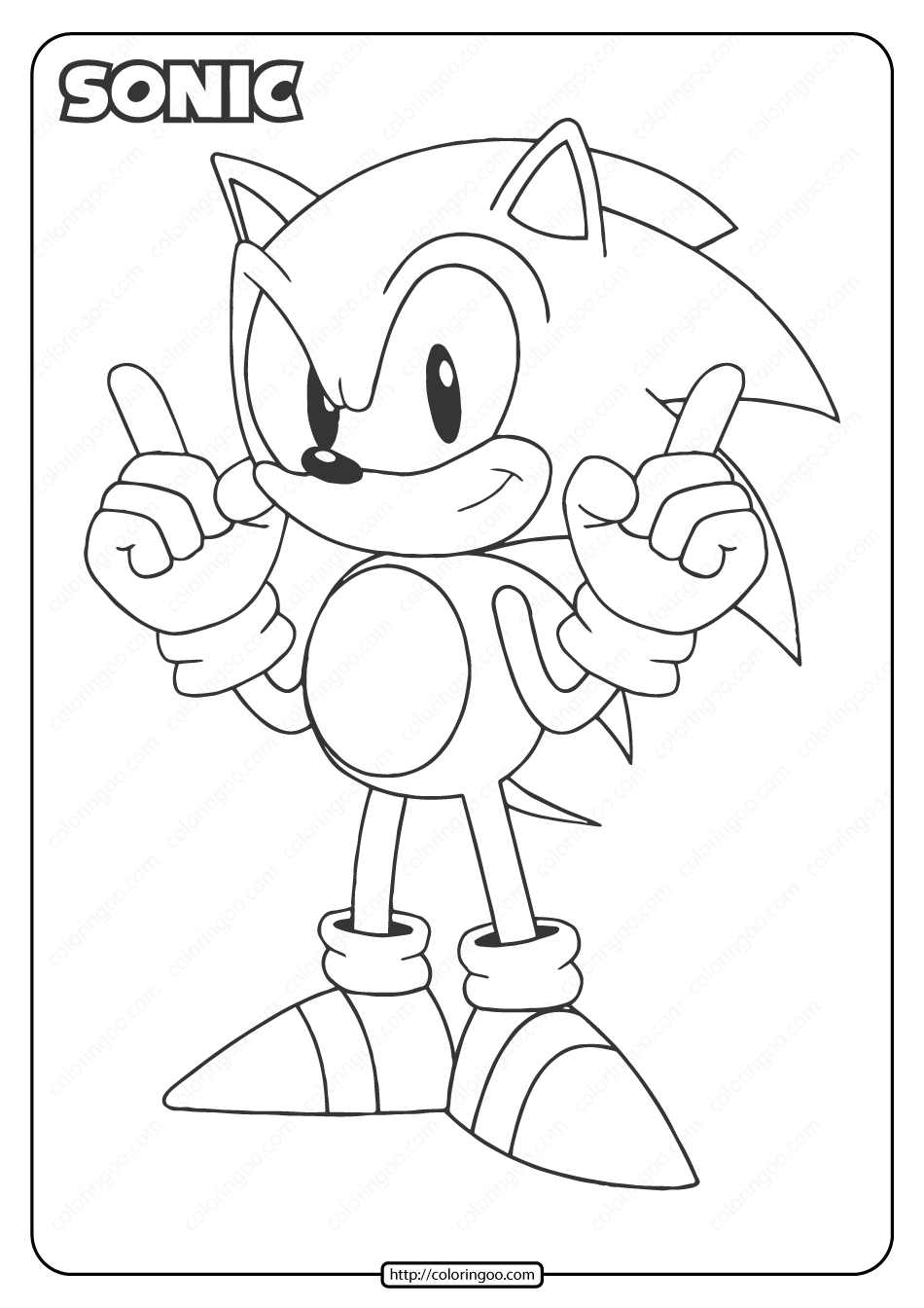 51+ Easy Sonic Coloring Pages Printable