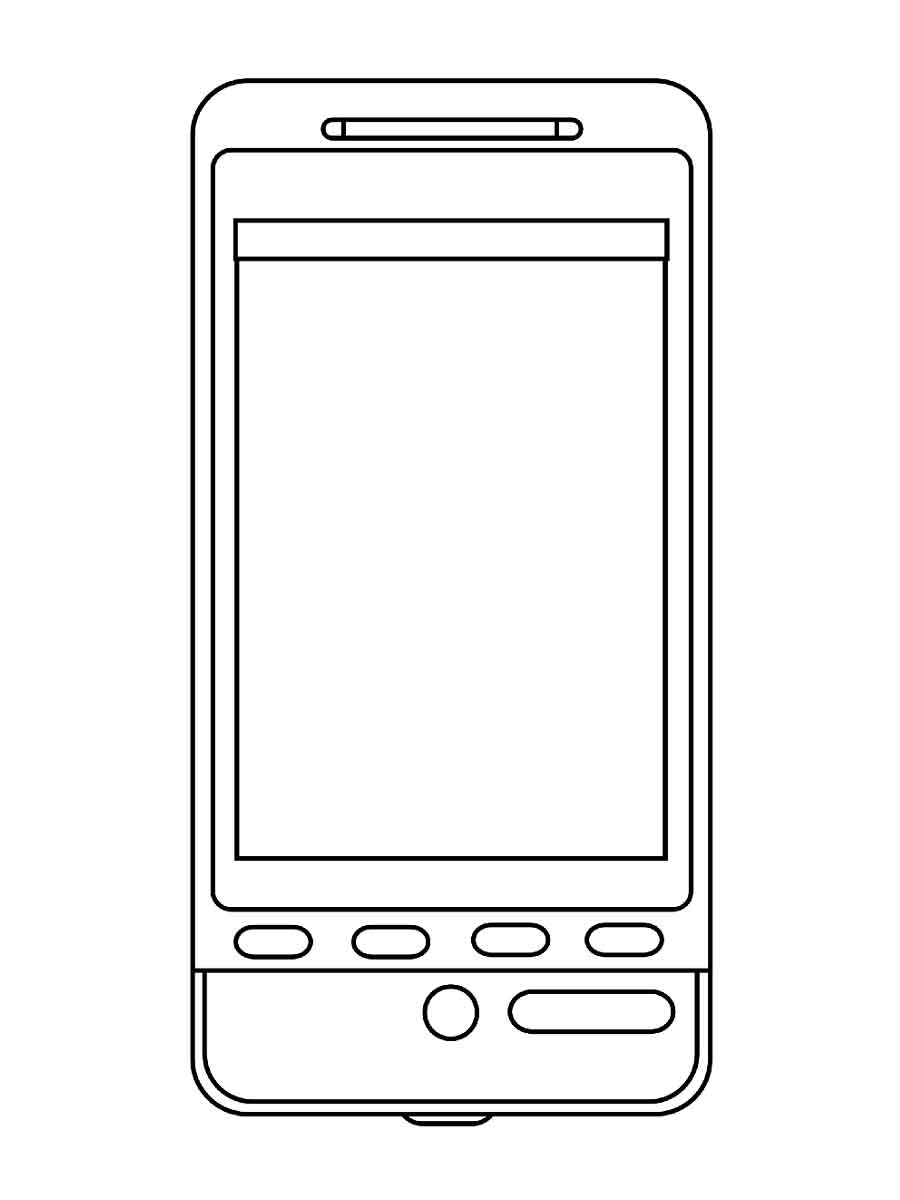 54+ Realistic Cell Phone Coloring Pages for Kids Printable