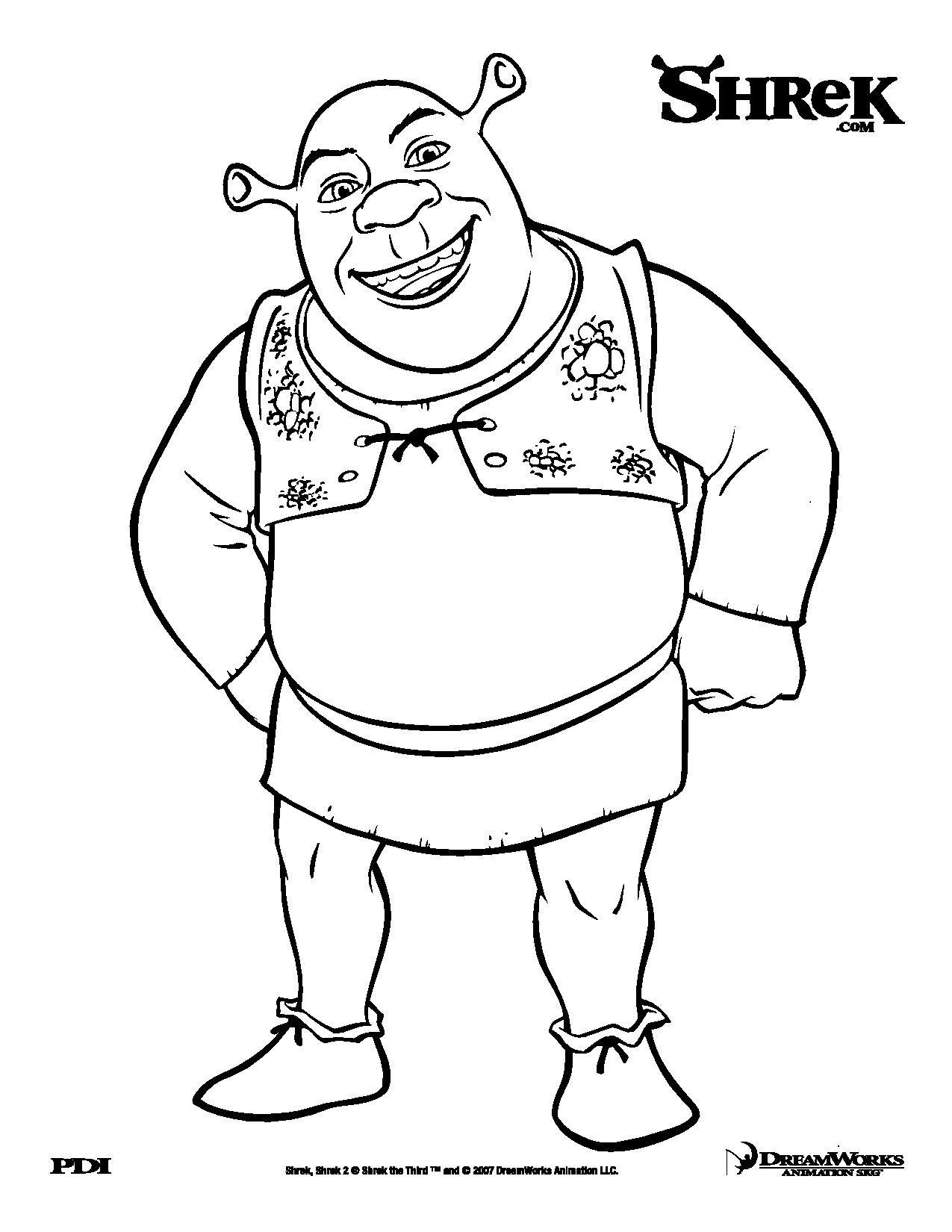 54+ Unique Shrek Coloring Pages Printable