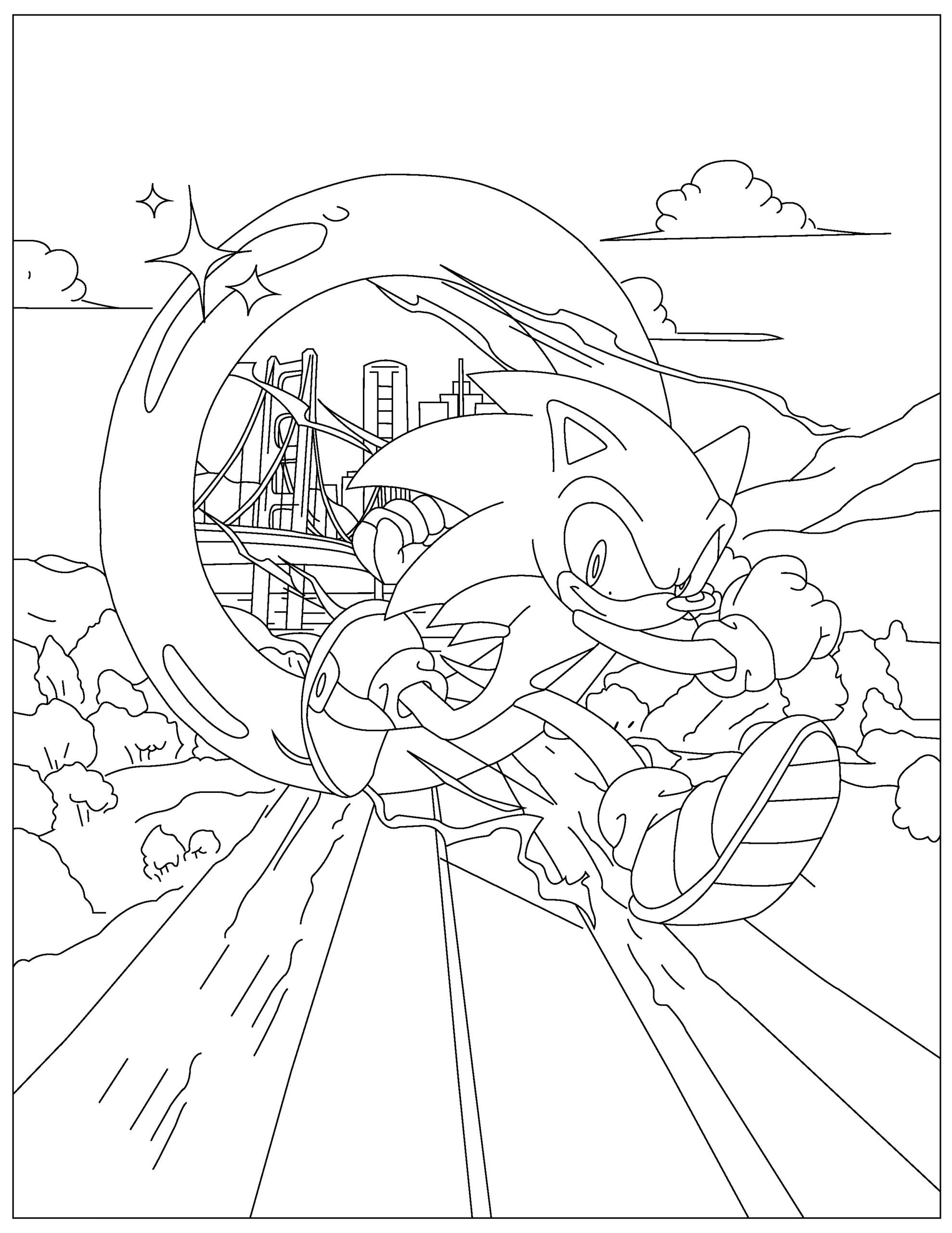 57+ Amazing Sonic Coloring Pages Printable