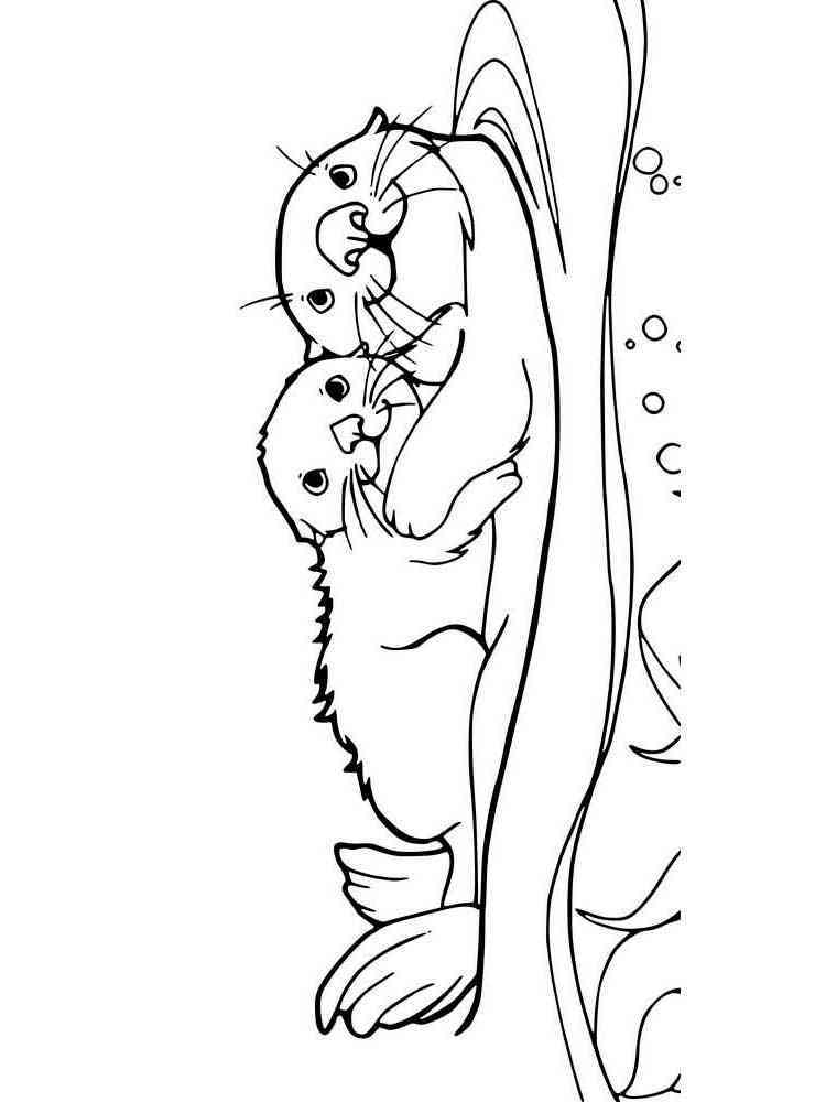 58+ Joyful Otter Coloring Pages Printable