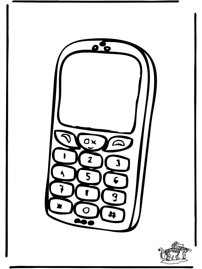 59+ Engaging Cell Phone Coloring Pages for Kids Printable