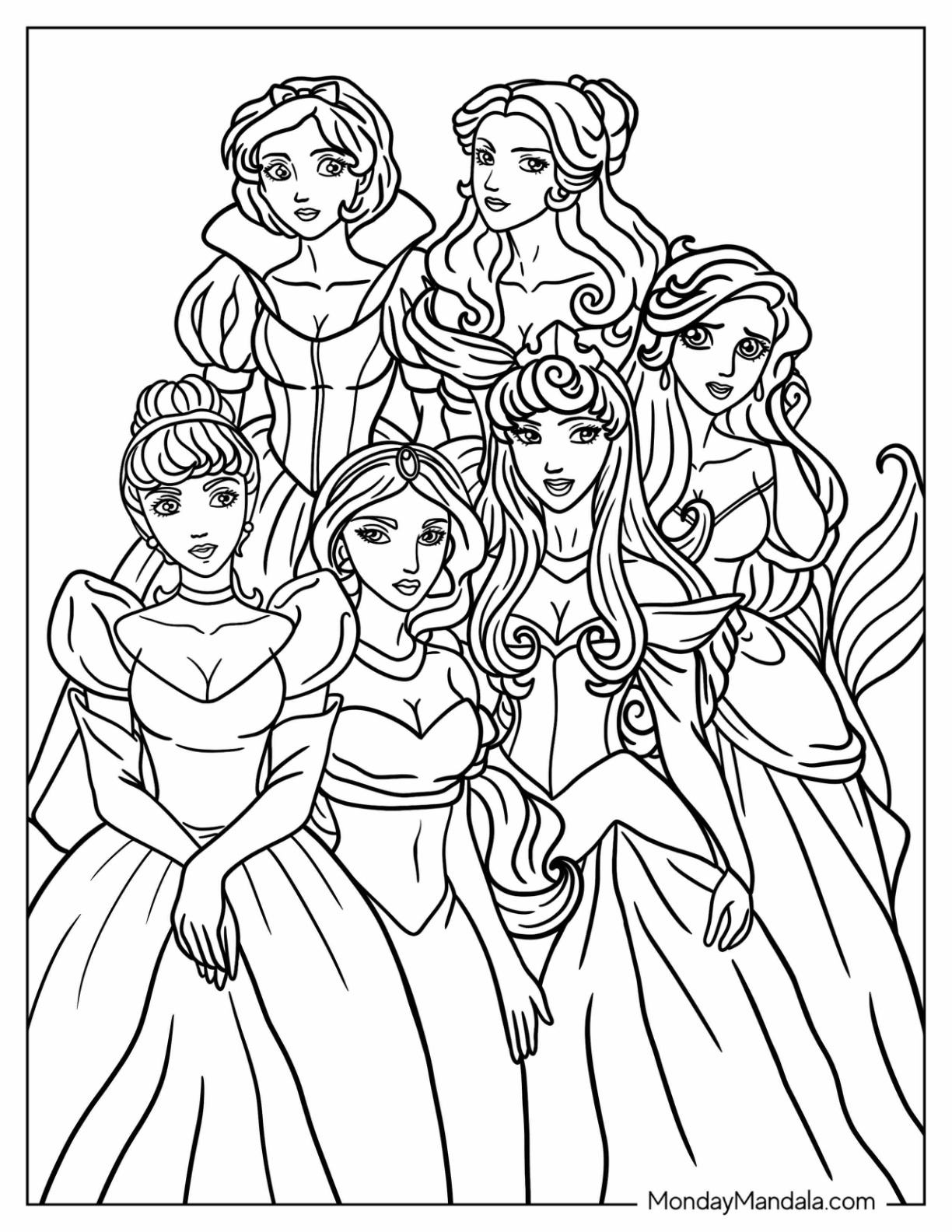 59+ Entertaining Princess Summer Coloring Pages Printable