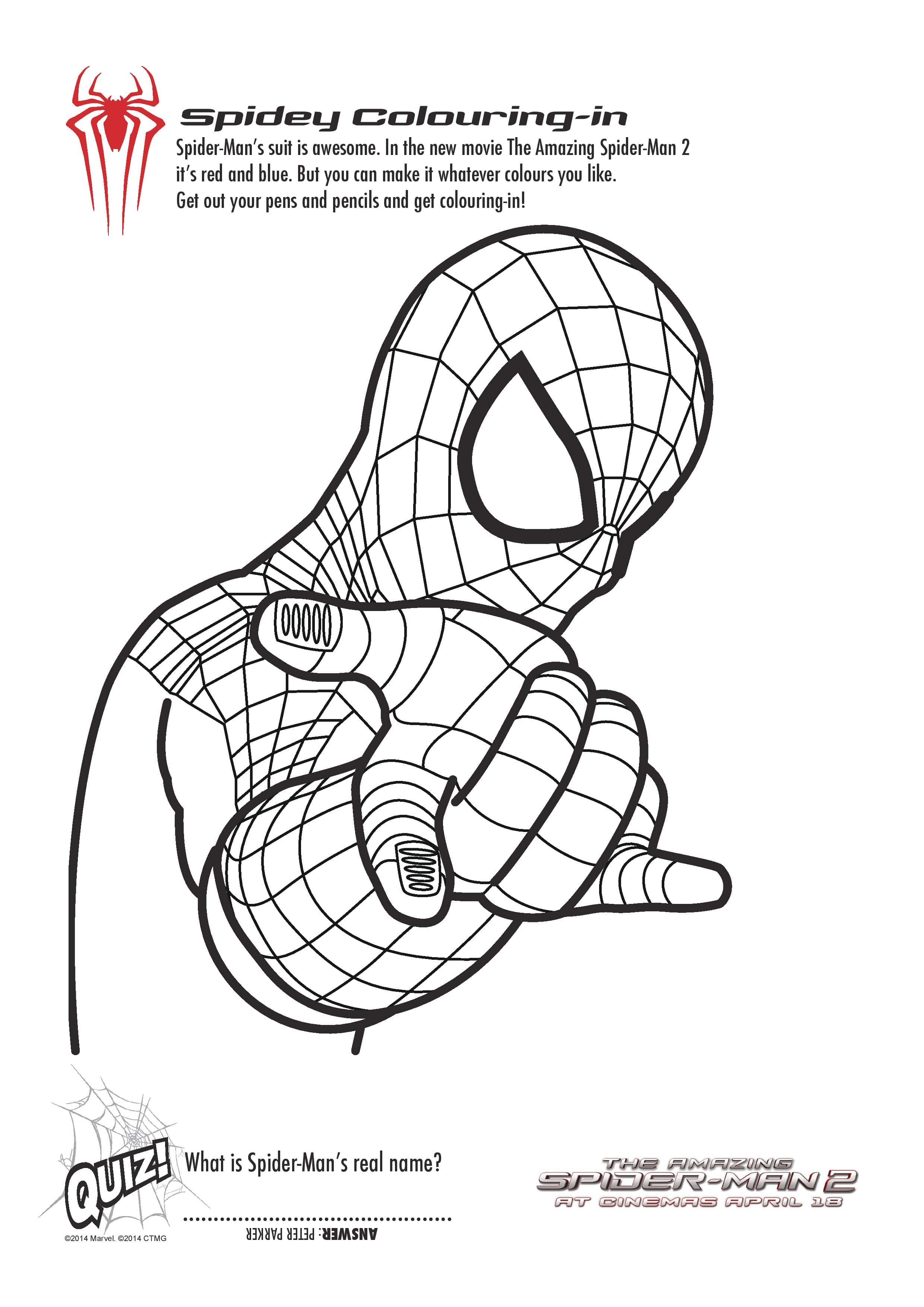 59+ Entertaining Spiderman Coloring Pages Printable