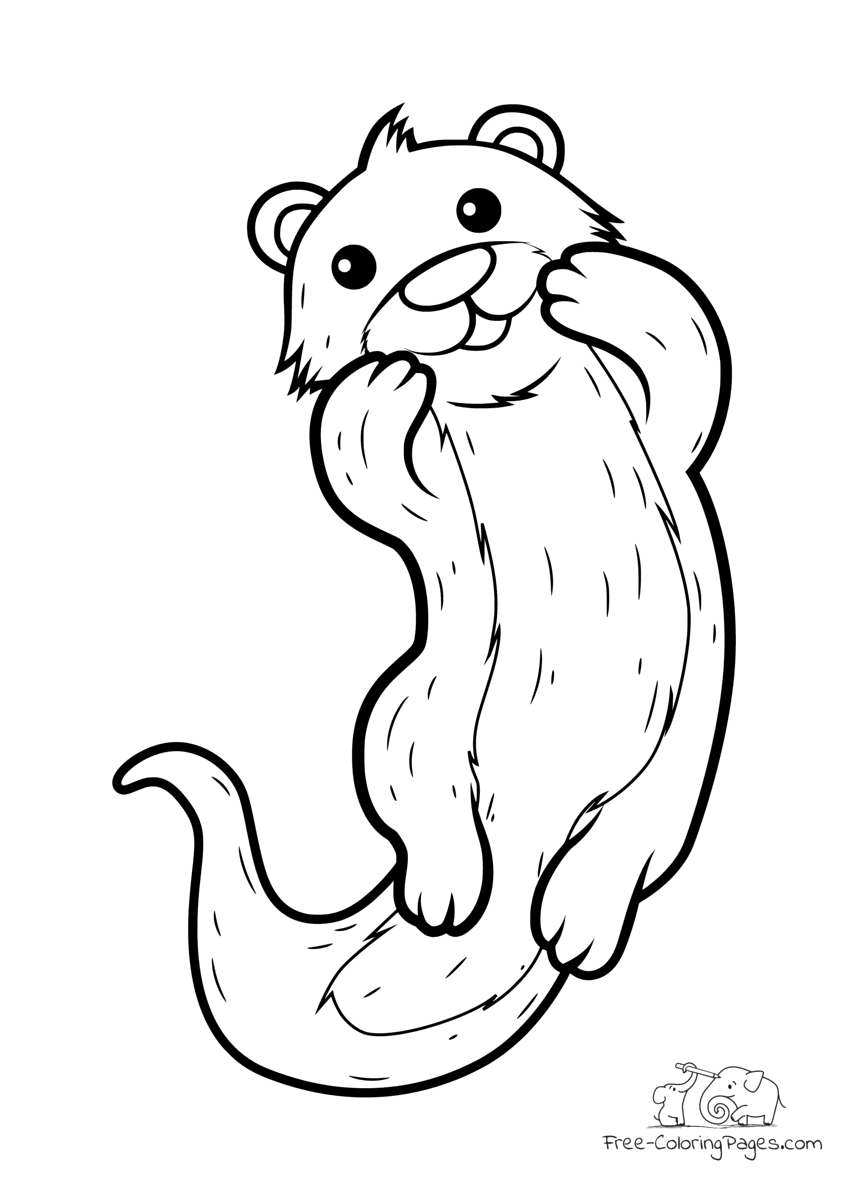 64+ Happy Otter Coloring Pages Printable