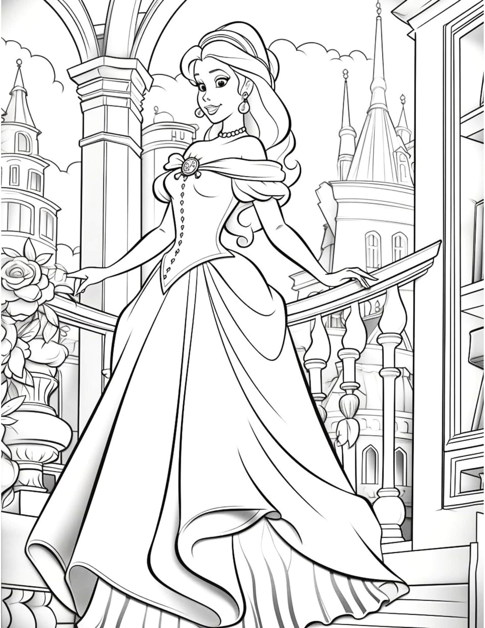 65+ Joyful Princess Summer Coloring Pages Printable